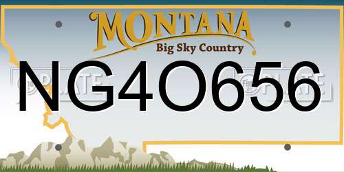NG4O656 Montana License Plate