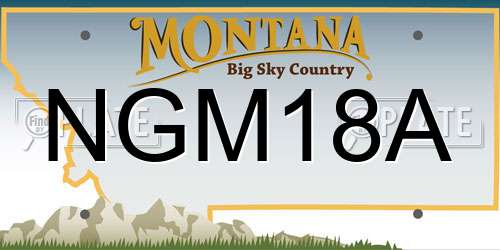 NGM18A Montana License Plate