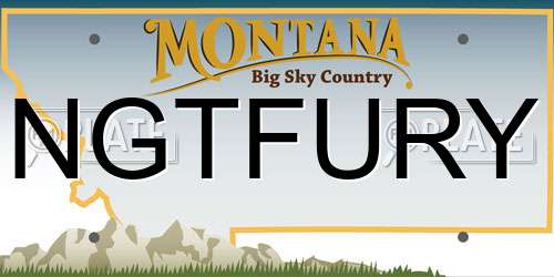 NGTFURY Montana License Plate