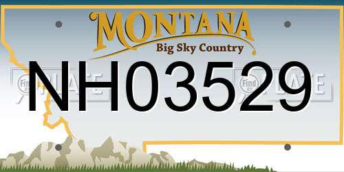 NH03529 Montana License Plate