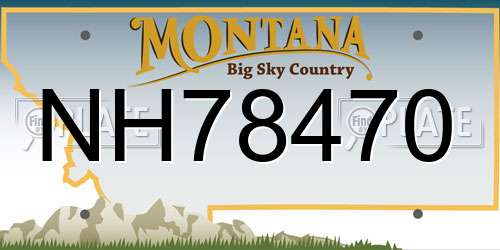 NH78470 Montana License Plate