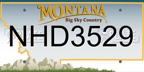 NHD3529 Montana License Plate