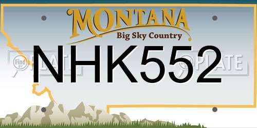 NHK552 Montana License Plate
