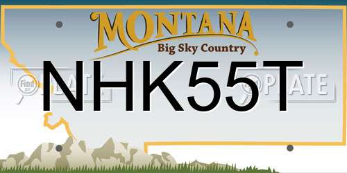NHK55T Montana License Plate