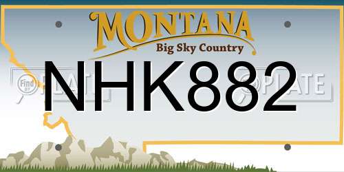 NHK882 Montana License Plate