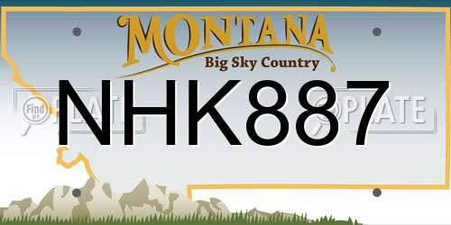 NHK887 Montana License Plate