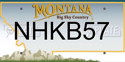 NHKB57 Montana License Plate
