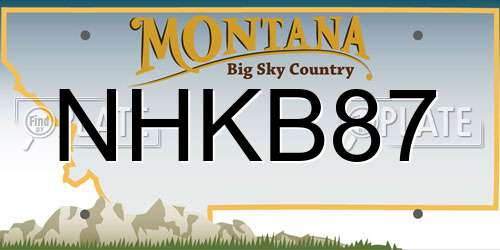NHKB87 Montana License Plate