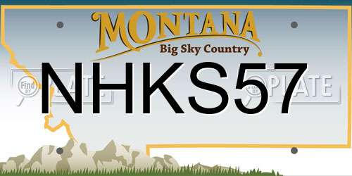 NHKS57 Montana License Plate