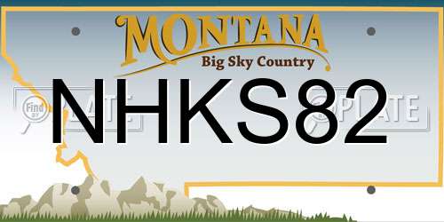 NHKS82 Montana License Plate
