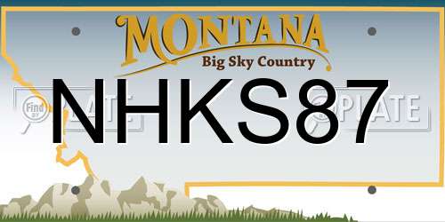 NHKS87 Montana License Plate