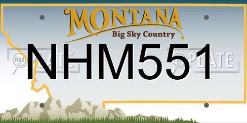 NHM551 Montana License Plate