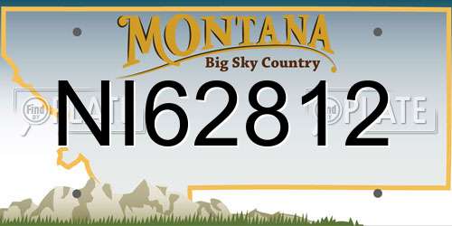 NI62812 Montana License Plate