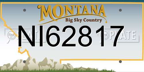 NI62817 Montana License Plate