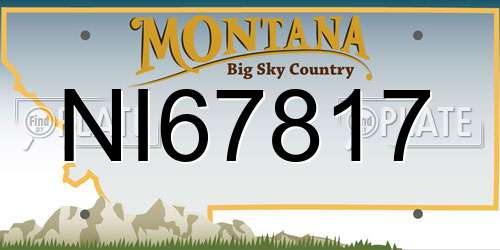 NI67817 Montana License Plate