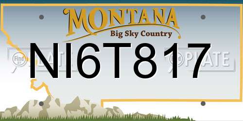 NI6T817 Montana License Plate