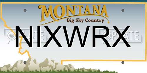 NIXWRX Montana License Plate