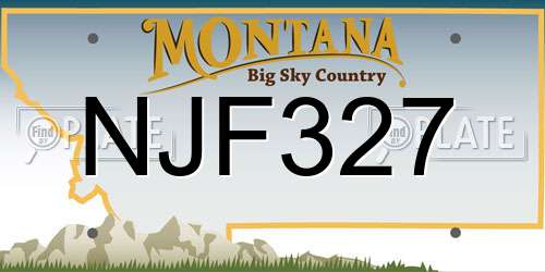 NJF327 Montana License Plate