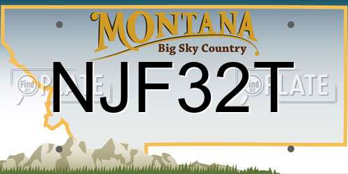 NJF32T Montana License Plate