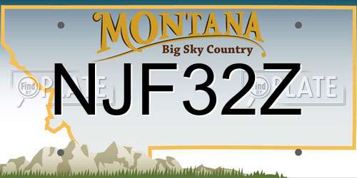 NJF32Z Montana License Plate
