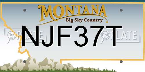 NJF37T Montana License Plate