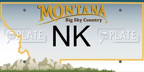 NK Montana License Plate