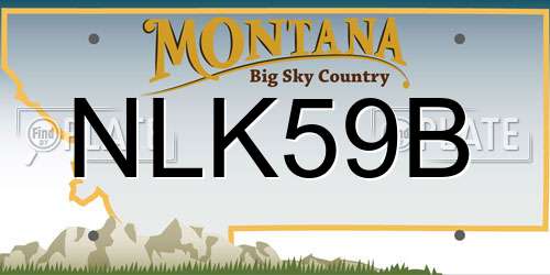 NLK59B Montana License Plate