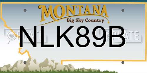 NLK89B Montana License Plate