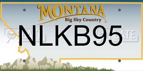 NLKB95 Montana License Plate