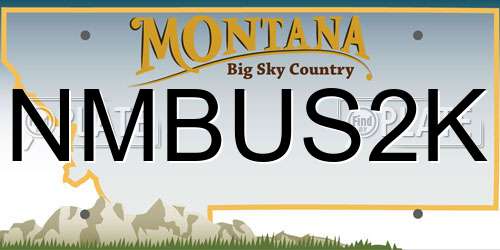 NMBUS2K Montana License Plate