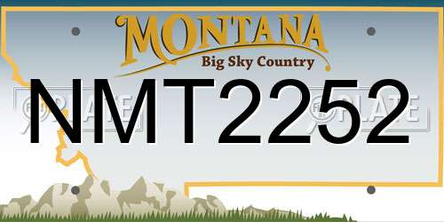 NMT2252 Montana License Plate