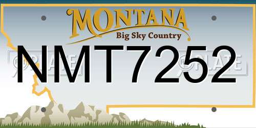 NMT7252 Montana License Plate