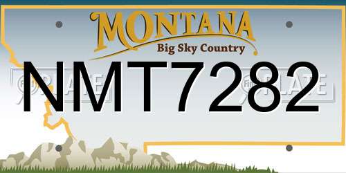 NMT7282 Montana License Plate