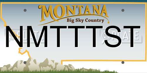 NMTTTST Montana License Plate