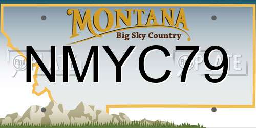 NMYC79 Montana License Plate