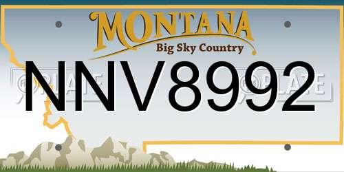 NNV8992 Montana License Plate
