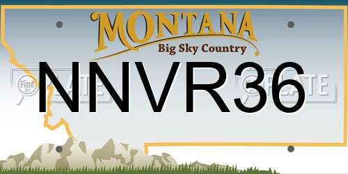 NNVR36 Montana License Plate