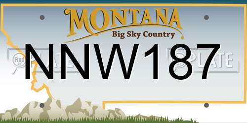 NNW187 Montana License Plate