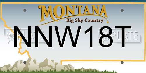 NNW18T Montana License Plate