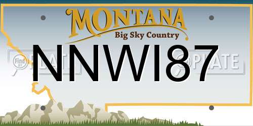 NNWI87 Montana License Plate