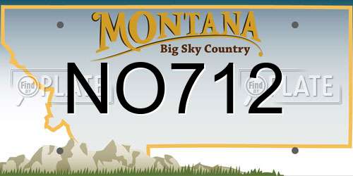 NO712 Montana License Plate