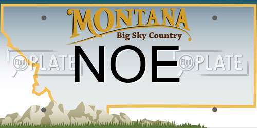 NOE Montana License Plate
