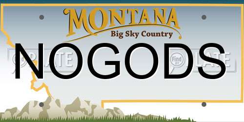 NOGODS Montana License Plate
