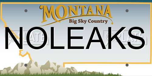 NOLEAKS Montana License Plate