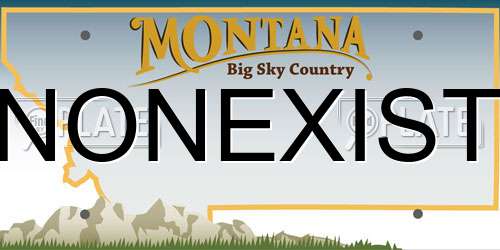 NONEXIST Montana License Plate