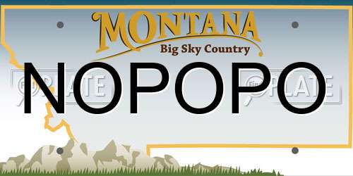 NOPOPO Montana License Plate