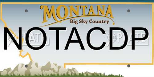 NOTACDP Montana License Plate