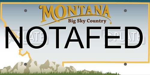 NOTAFED Montana License Plate