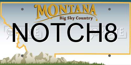 NOTCH8 Montana License Plate