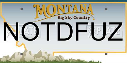 NOTDFUZ Montana License Plate
